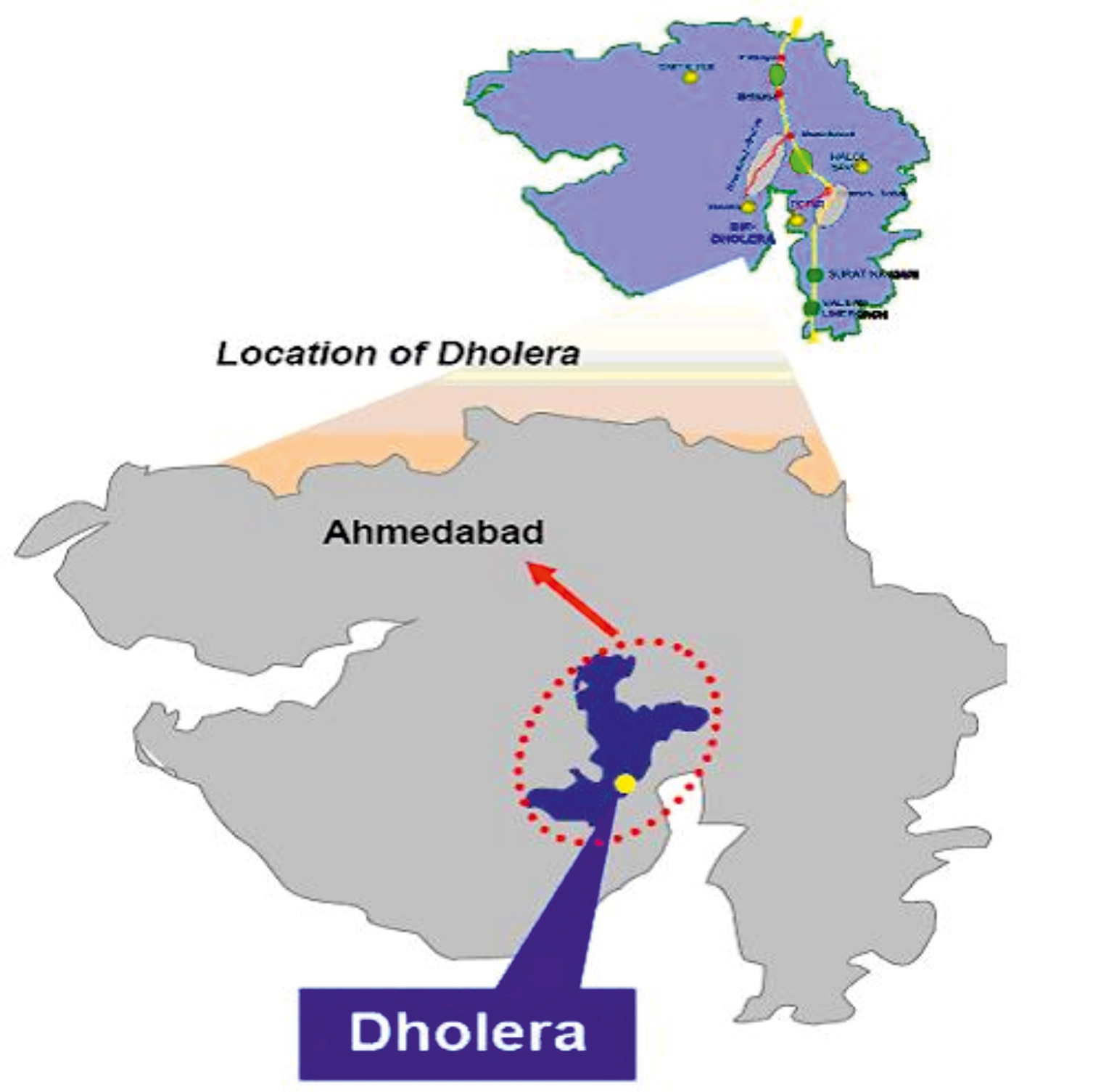 location of Dholera